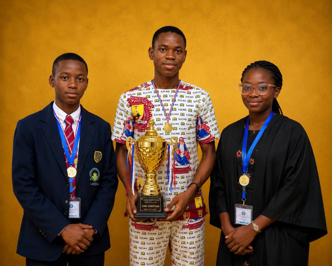 Chidubem Anthony celebrating with supporters after the national competition